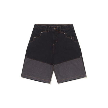 Bermuda Barra Crew Jeans Bicolor