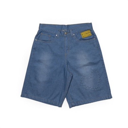 Bermuda Barra Crew Jeans Coracao B Azul