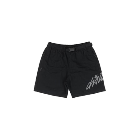 Bermuda Disturb Cursive Nylon Shorts In Black 