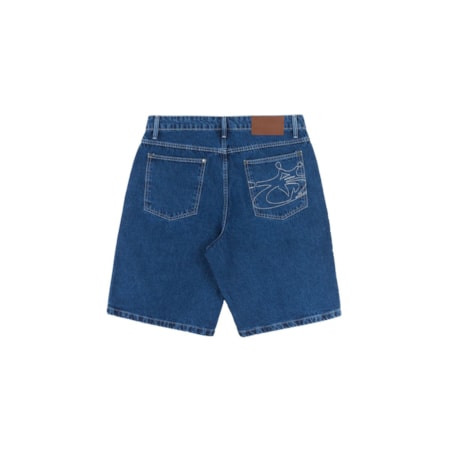 Bermuda Disturb Jeans Blackzone Denim Shorts In Blue