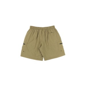 Bermuda Disturb Plain Cargo Nylon Shorts In Beige 