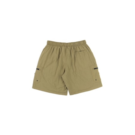 Bermuda Disturb Plain Cargo Nylon Shorts In Beige 