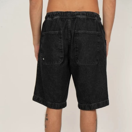 Bermuda jeans Element Street Denin Preto 