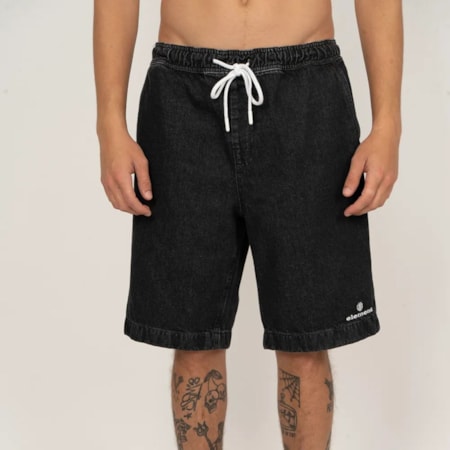 Bermuda jeans Element Street Denin Preto 