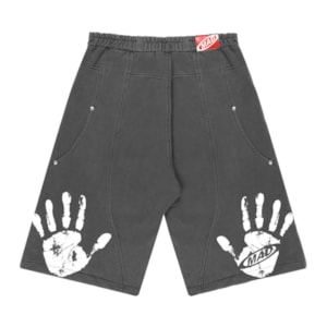 Bermuda Mad Enlatados Moletinho Double Hand Preto Bermuda Mad Enlatados Moletinho Double Hand Preto