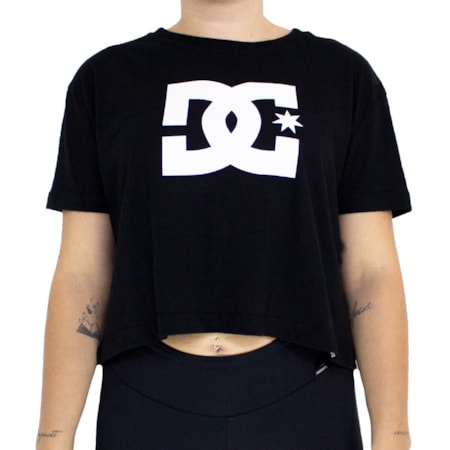 Blusinha Dc Shoes Cropped Star Preto