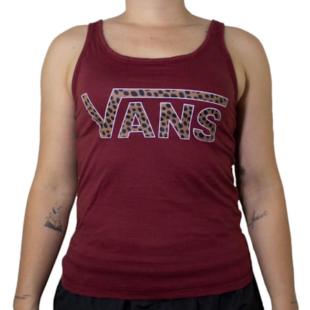 Blusinha Vans Animal V Tank Pomegranate VN0A5I9BZBSSMUA