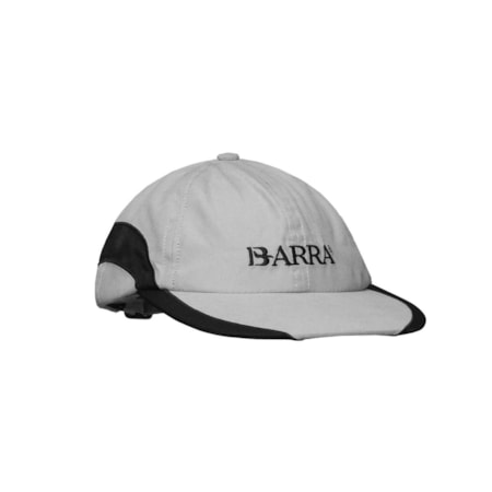 Boné Barra Crew Six Panel Barra Logo Cinza