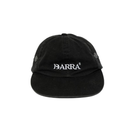 Boné Barra Crew Six Panel Barra Logo Preto