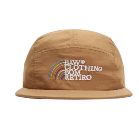 Boné Baw Clothing 5 Panel Rainbow Logo Marrom