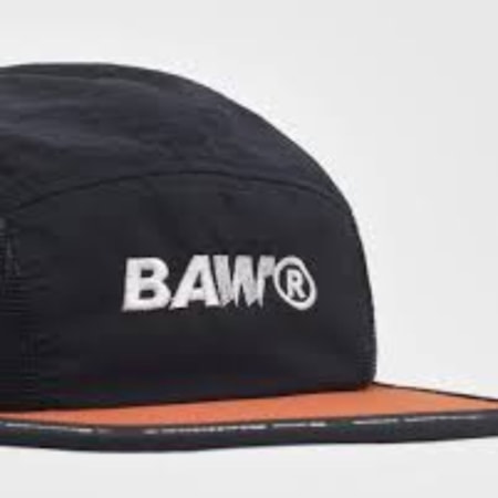 Boné Baw Clothing Five Panel Preto Laranja