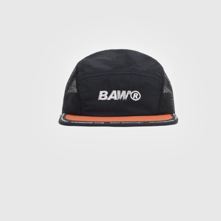 Boné Baw Clothing Five Panel Preto Laranja