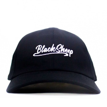 Boné Black Sheep Aba Curva Baseball Preto