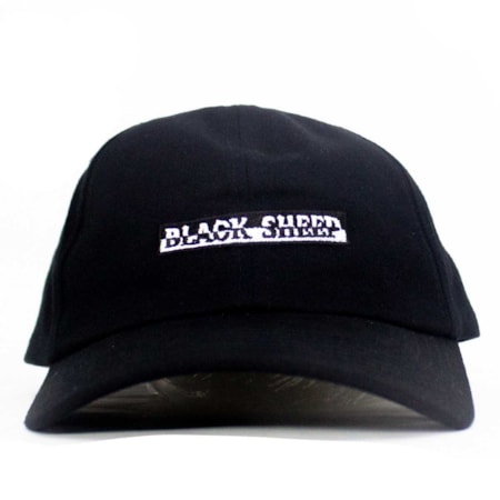 Boné Black Sheep Aba Curva Black In White Preto