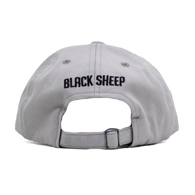 Boné Black Sheep Aba Curva Couro Face Cinza