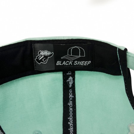 Bone Black Sheep Aba Curva Escrito Verde Agua