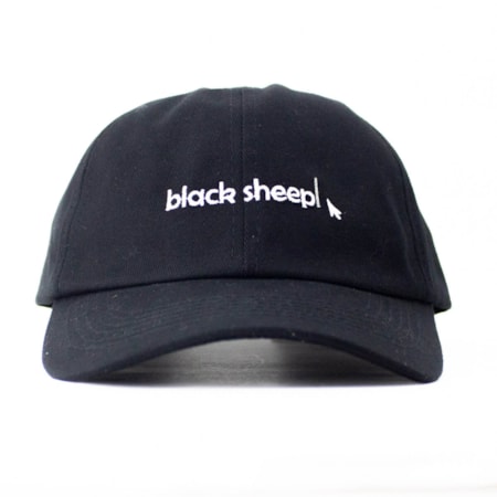 Boné Black Sheep Aba Curva Seta Preto