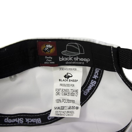 Bone Black Sheep Five Panel Escrita Branco