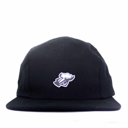 Boné Black Sheep Five Panel Face Ovelha Emborrachado Preto