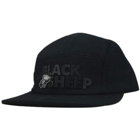 Boné Black Sheep Five Panel Letreiro Emborrachado