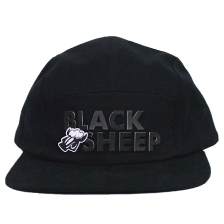 Boné Black Sheep Five Panel Letreiro Emborrachado