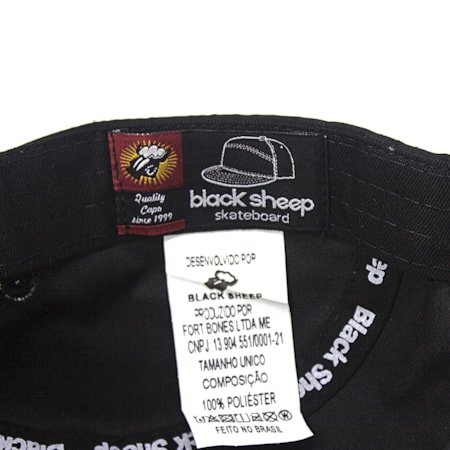 Bone Black Sheep Five Panel Patch Preto