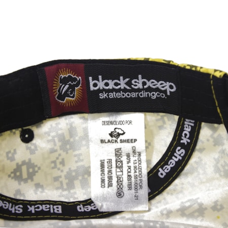 Bone Black Sheep Five Panel Quadriculado Amarelo