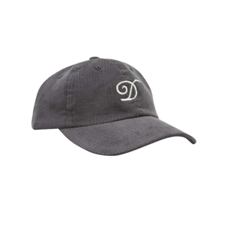 Boné Disturb Dad Hat Cursive Corduroy Dark Grey