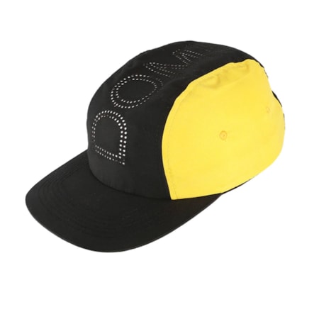 Boné Dome 3 Panel D2 Preto Amarelo