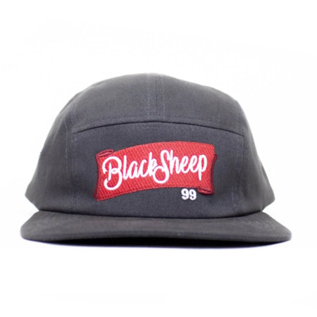 Boné Five Panel Black Sheep Bandeira Cinza Chumbo