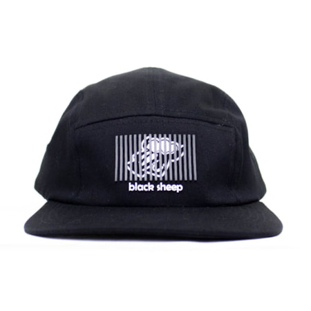 Boné Five Panel Black Sheep Jail Preto