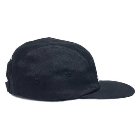 Boné Five Panel Black Sheep Ovelha Face Escrita Emborrachado Preto