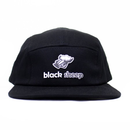 Boné Five Panel Black Sheep Ovelha Face Preto