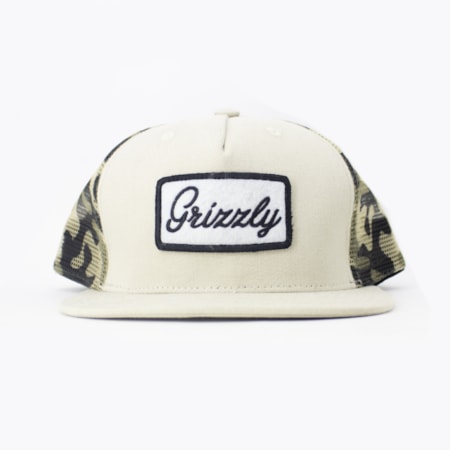 Bone Grizzly Cursive Trucker Khaki