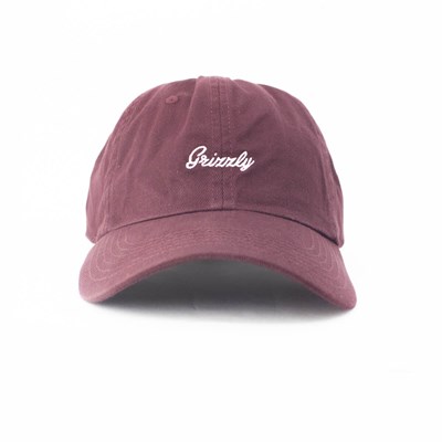 Boné Grizzly Late To The Game Dad Hat Burgundy
