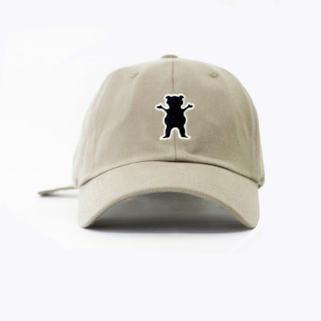 Bone Grizzly Og Bear Logo Dad hat Bege