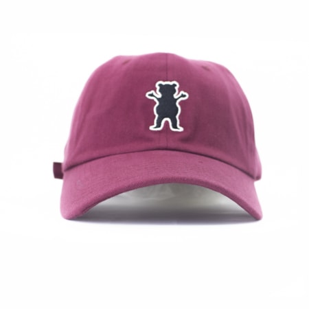 Bone Grizzly Og Bear Logo Dad hat Bordo