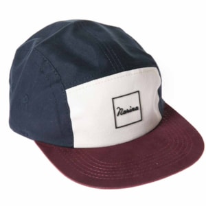 Boné Narina Five Panel Classic 2 Colors Azul Branco Vinho