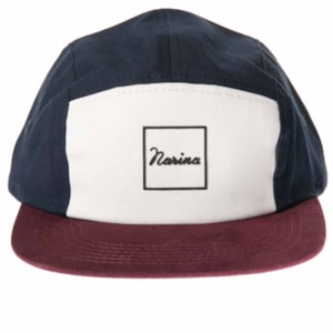 Boné Narina Five Panel Classic 2 Colors Azul Branco Vinho