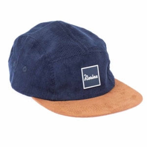 Boné Narina Five Panel Classic 2 Veludo Azul Marrom