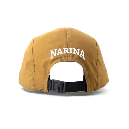 Bone Narina Five Panel Classic Logo Borracha Marrom