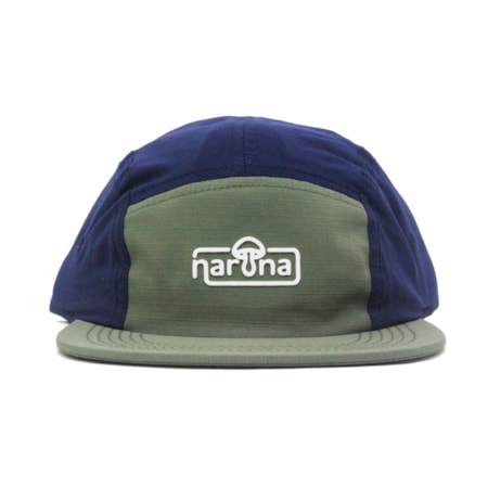 Boné Narina Five Panel Cogumelos Azul Verde