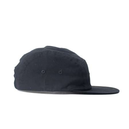 Bone Narina Five Panel Logo Couro Preto