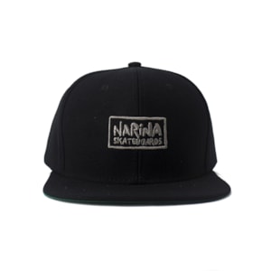 Bone Narina Snapback Escrita Preto