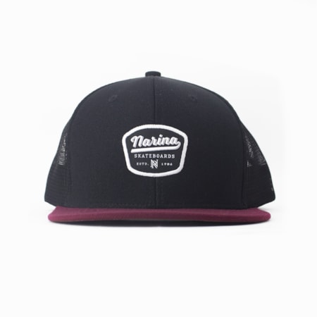 Bone Narina Trucker Preto/vinho