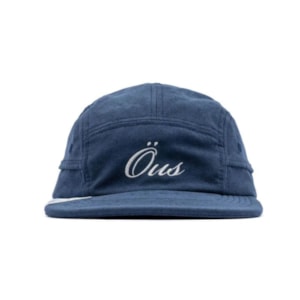 Boné Ous 5 Panel Phibo Script Logo Azul Marinho