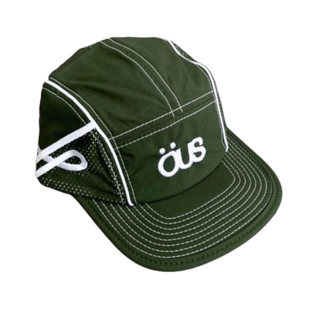 Boné Ous Five Panel Fili Musgo 