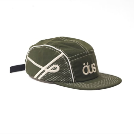 Boné Ous Five Panel Fili Musgo