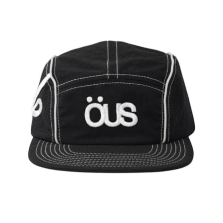 Boné Ous Five Panel Fili Preto