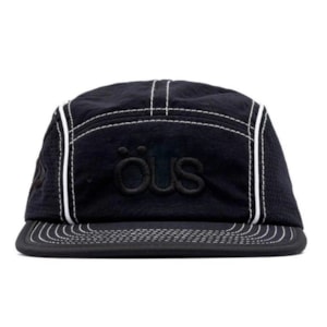 Boné Ous Five Panel Fili Preto Preto 